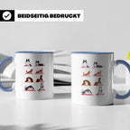 Hund Yoga Tasse lustig mit Doga Motiv für Yogis & Hundeliebh – Blau [farbe:blau]