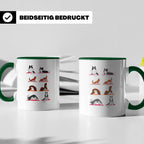 Hund Yoga Tasse lustig mit Doga Motiv für Yogis & Hundeliebh – Grün [farbe:grün]