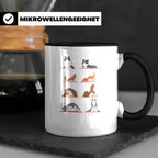 Hund Yoga Tasse lustig mit Doga Motiv für Yogis & Hundeliebh – Schwarz [farbe:schwarz]