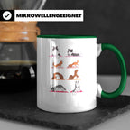 Hund Yoga Tasse lustig mit Doga Motiv für Yogis & Hundeliebh – Grün [farbe:grün]