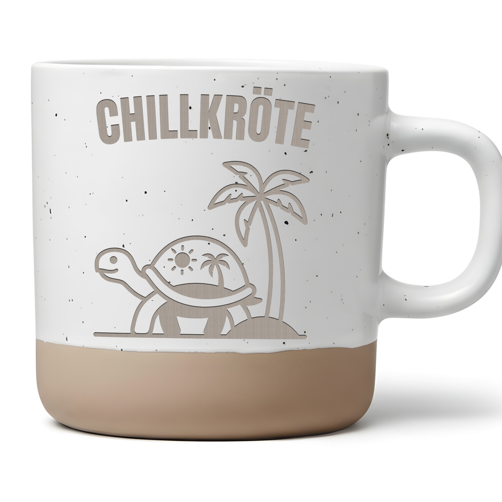 Lustige Chillkröte Tasse Geschenk Schildkröte Kaffeebecher Chillen Ent – Bild 1