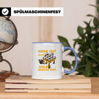 Imker Tasse mit Spruch Keine Zeit mein Volk braucht mich | G – Blau [farbe:blau]