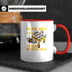 Imker Tasse mit Spruch Keine Zeit mein Volk braucht mich | G – Rot [farbe:rot]