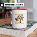 Imker Tasse mit Spruch Keine Zeit mein Volk braucht mich | G – Rot [farbe:rot]