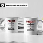 Polizist Tasse mit lustigem Spruch §1-3, Geschenk für Polize – Weiß [farbe:weiß]