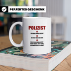 Polizist Tasse mit lustigem Spruch §1-3, Geschenk für Polize – Weiß [farbe:weiß]