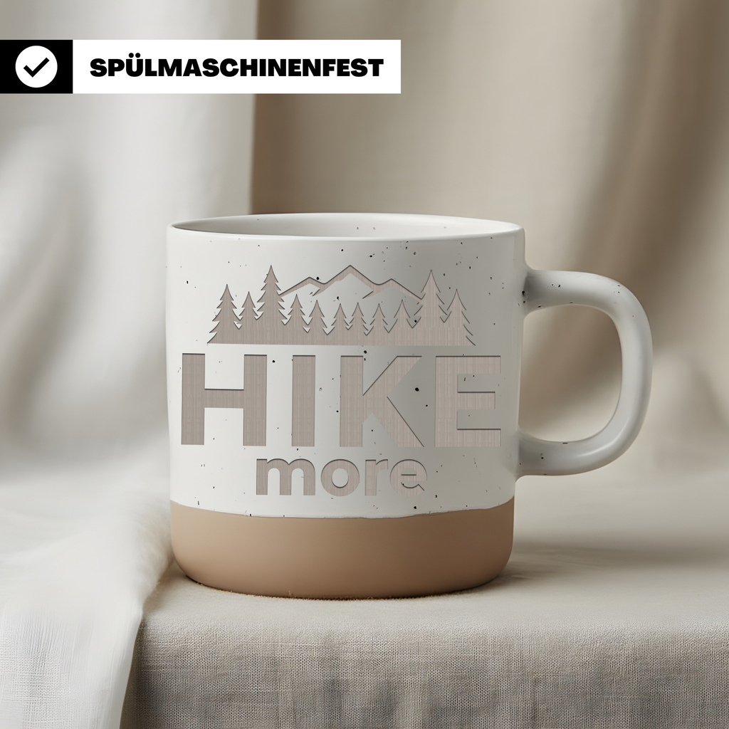 Wandern Tasse Hike More Geschenk für Wanderer Kaffeebecher Berge Outdo – Bild 3