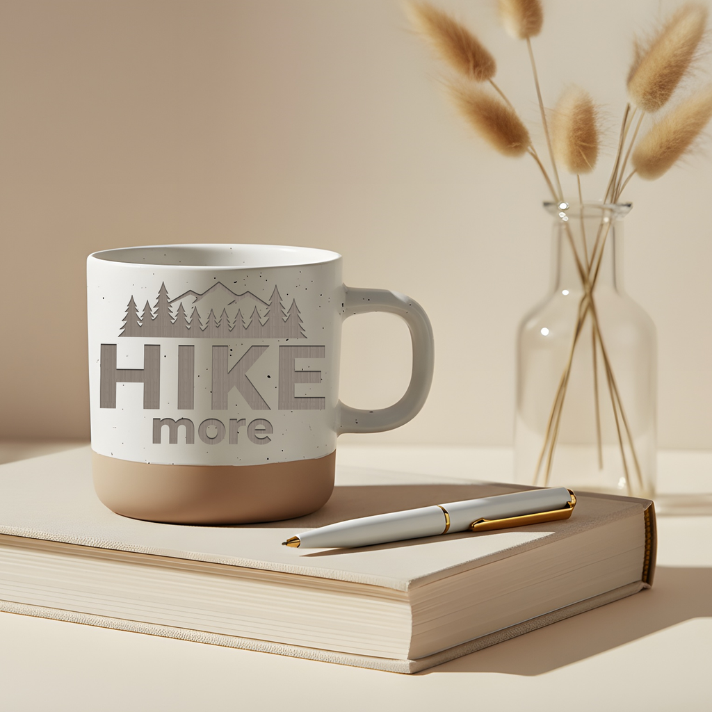 Wandern Tasse Hike More Geschenk für Wanderer Kaffeebecher Berge Outdo – Bild 5