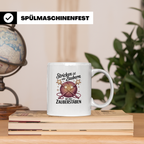Stricken Tasse mit Spruch Stricken ist wie Zaubern, Geschenk – Weiß [farbe:weiß]
