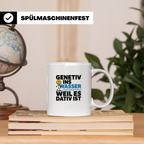 Genetiv ins Wasser weil es Dativ ist Tasse | Lustiger Gramma – Weiß [farbe:weiß]