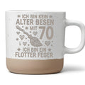 Lustige 70 Geburtstag Tasse Ich bin kein alter Besen Geschenk Frauen K – Bild 1