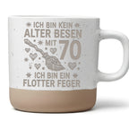 Lustige 70 Geburtstag Tasse Ich bin kein alter Besen Geschenk Frauen K – Bild 1