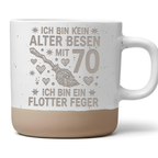 Lustige 70 Geburtstag Tasse Ich bin kein alter Besen Geschenk Frauen K – Bild 1