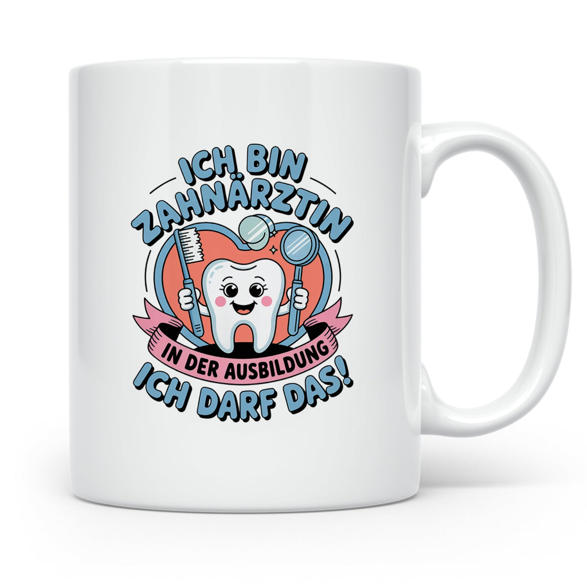 Zahnärztin in Ausbildung Tasse lustiger Spruch, Geschenk für – Weiß [farbe:weiß]