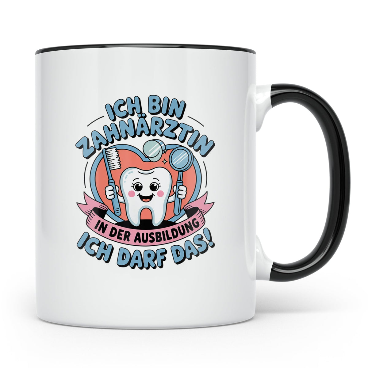 Zahnärztin in Ausbildung Tasse lustiger Spruch, Geschenk für – Schwarz [farbe:schwarz]