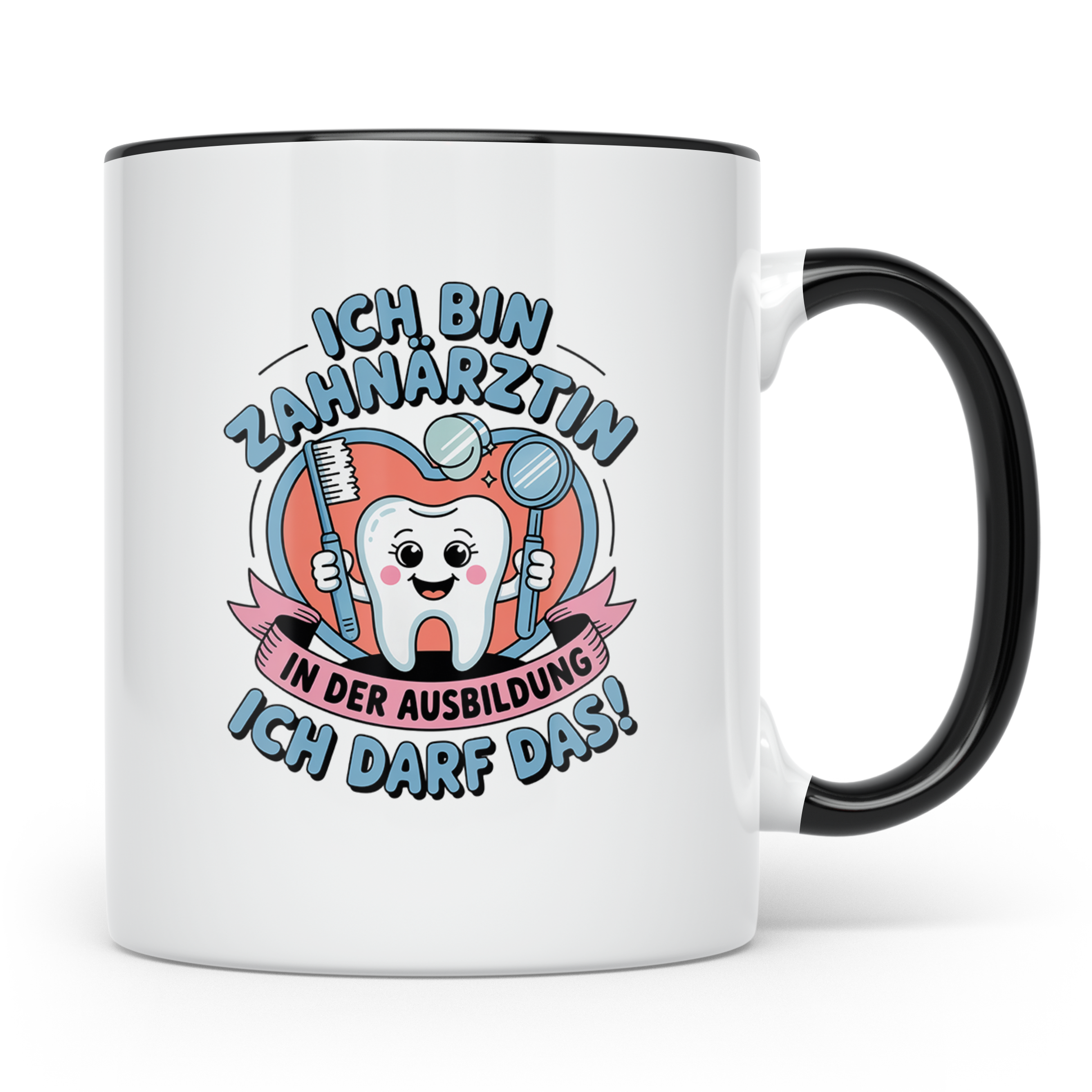 Zahnärztin in Ausbildung Tasse lustiger Spruch, Geschenk für – Schwarz [farbe:schwarz]