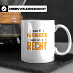 Hausmeister Tasse Spruch Regel #1 Haben immer Recht | Gesche – Weiß [farbe:weiß]