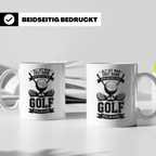 Golfer Tasse mit Spruch 'Alt ist man erst dann...' Geschenk  – Weiß [farbe:weiß]