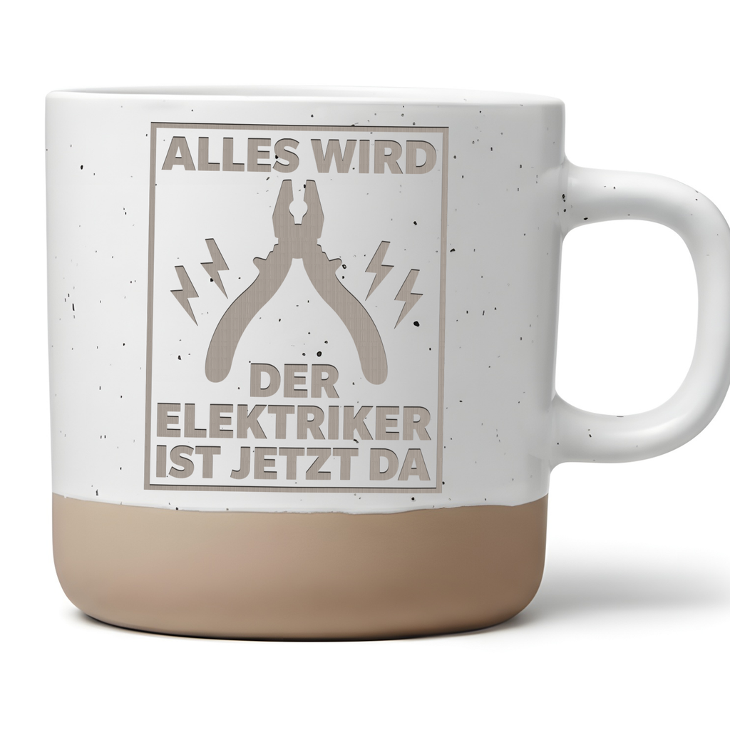 Elektriker Tasse Alles wird gut der Elektriker ist jetzt da Kaffeetass – Bild 1
