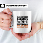 Hausmeister Legende Rente Tasse, Geschenk für Rentner & Haus – Weiß [farbe:weiß]