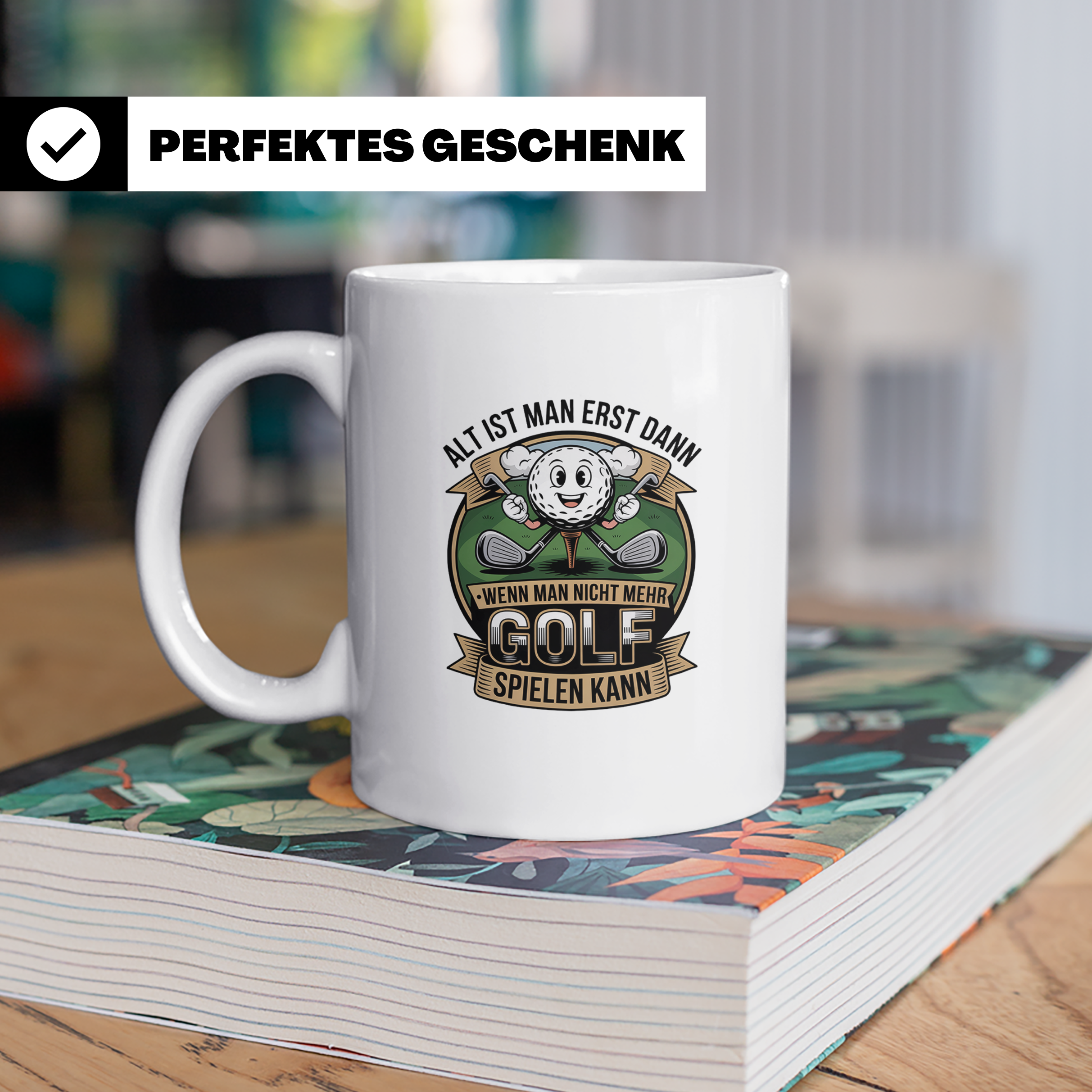 Golfer Tasse mit Spruch | Alt ist man erst wenn... | Lustige – Weiß [farbe:weiß]