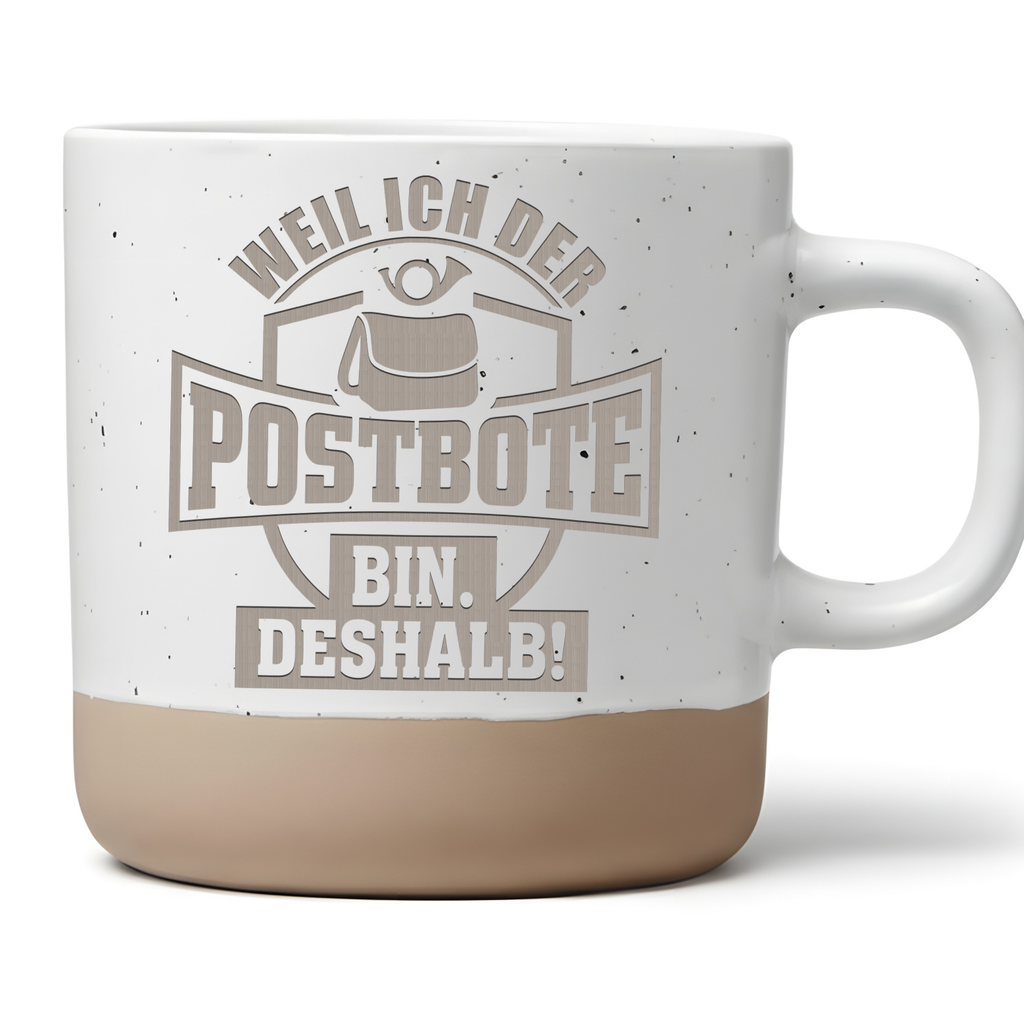 Postbote Tasse Weil ich der Postbote bin deshalb Kaffeetasse Geschenk  – Bild 1