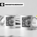 Akkordeon Tasse Alter Mann lustiger Spruch | Geschenk für Mu – Weiß [farbe:weiß]