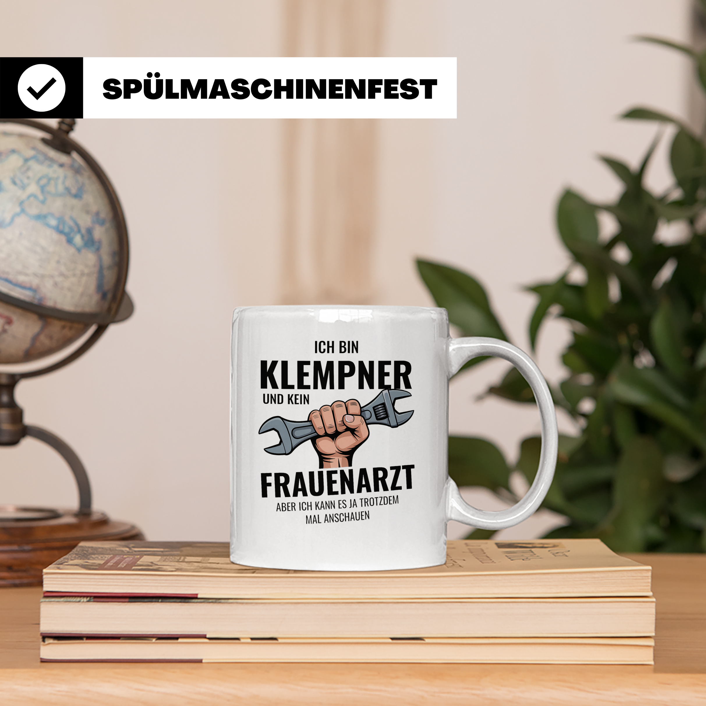 Klempner Tasse mit Spruch Ich bin kein Frauenarzt | Lustiges – Weiß [farbe:weiß]