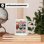 Pfadfinder Tasse mit Spruch Survival Skill, Geschenk für Sco – Weiß [farbe:weiß]