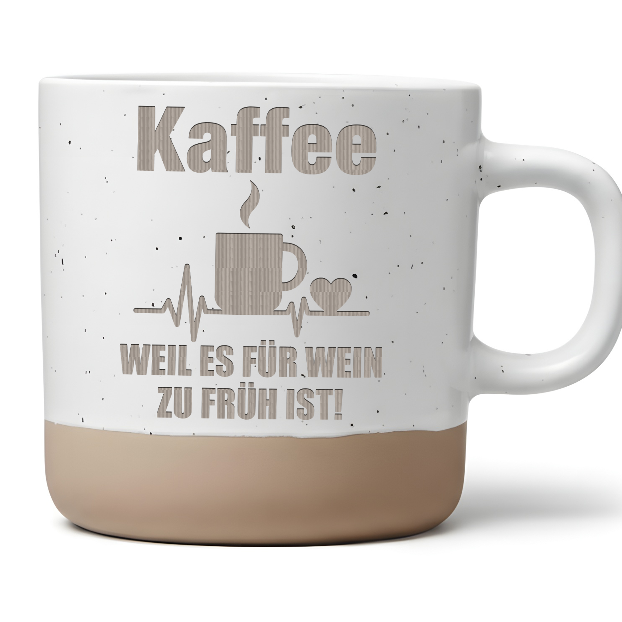 Kaffee weil es für Wein zu früh ist Tasse Kaffeetasse Geschenk Lustige – Bild 1