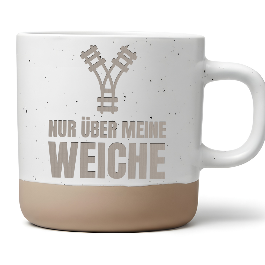 Eisenbahn Tasse Nur über meine Weiche Kaffeetasse Geschenk Lokführer M – Bild 1