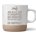 Wie der Hase läuft Tasse Er hoppelt Kaffeetasse Geschenk Lustige Bürot – Bild 1