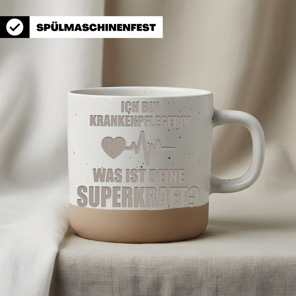 Krankenpflegerin Tasse Was ist deine Superkraft Kaffeetasse Geschenk P – Bild 3