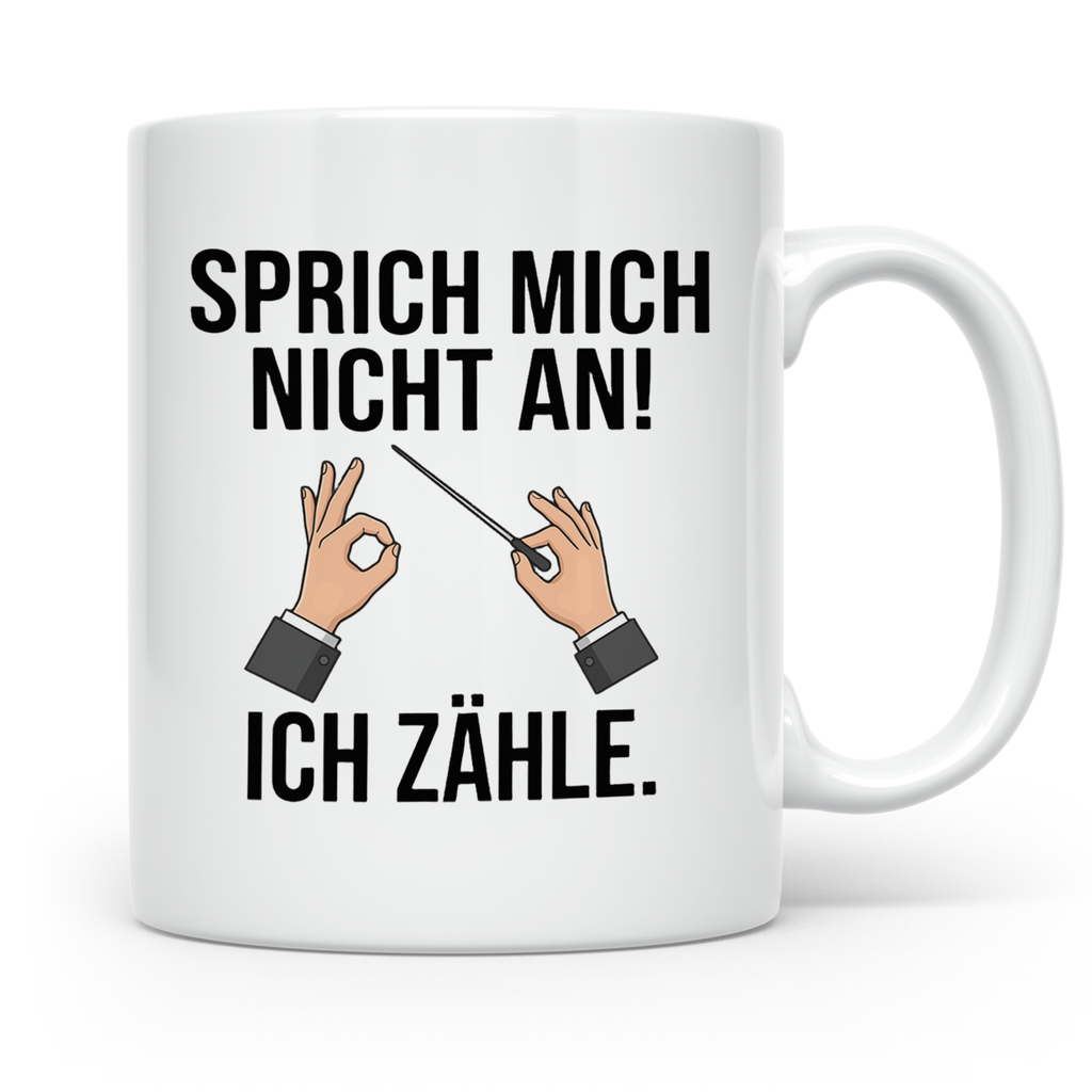 Dirigenten Tasse Sprich mich nicht an ich zähle, Musiker Ges – Weiß [farbe:weiß]