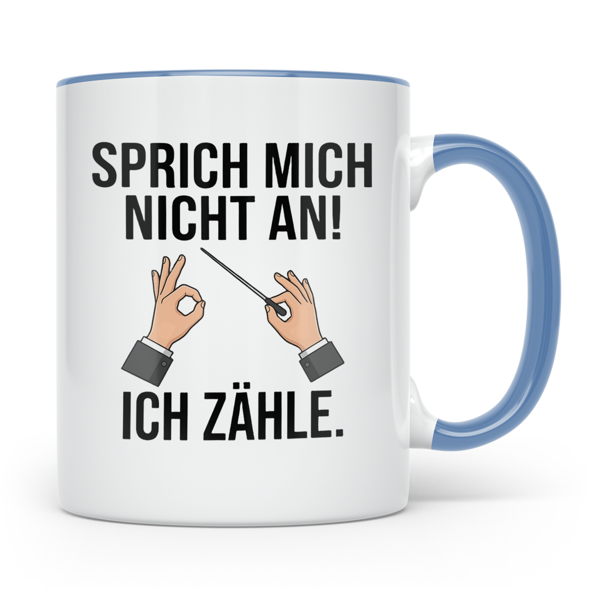 Dirigenten Tasse Sprich mich nicht an ich zähle, Musiker Ges – Blau [farbe:blau]