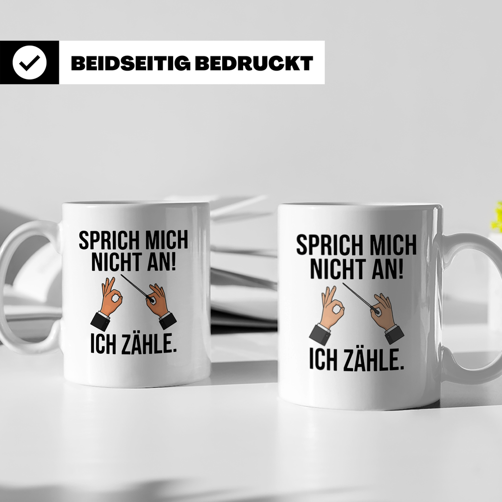 Dirigenten Tasse Sprich mich nicht an ich zähle, Musiker Ges – Weiß [farbe:weiß]