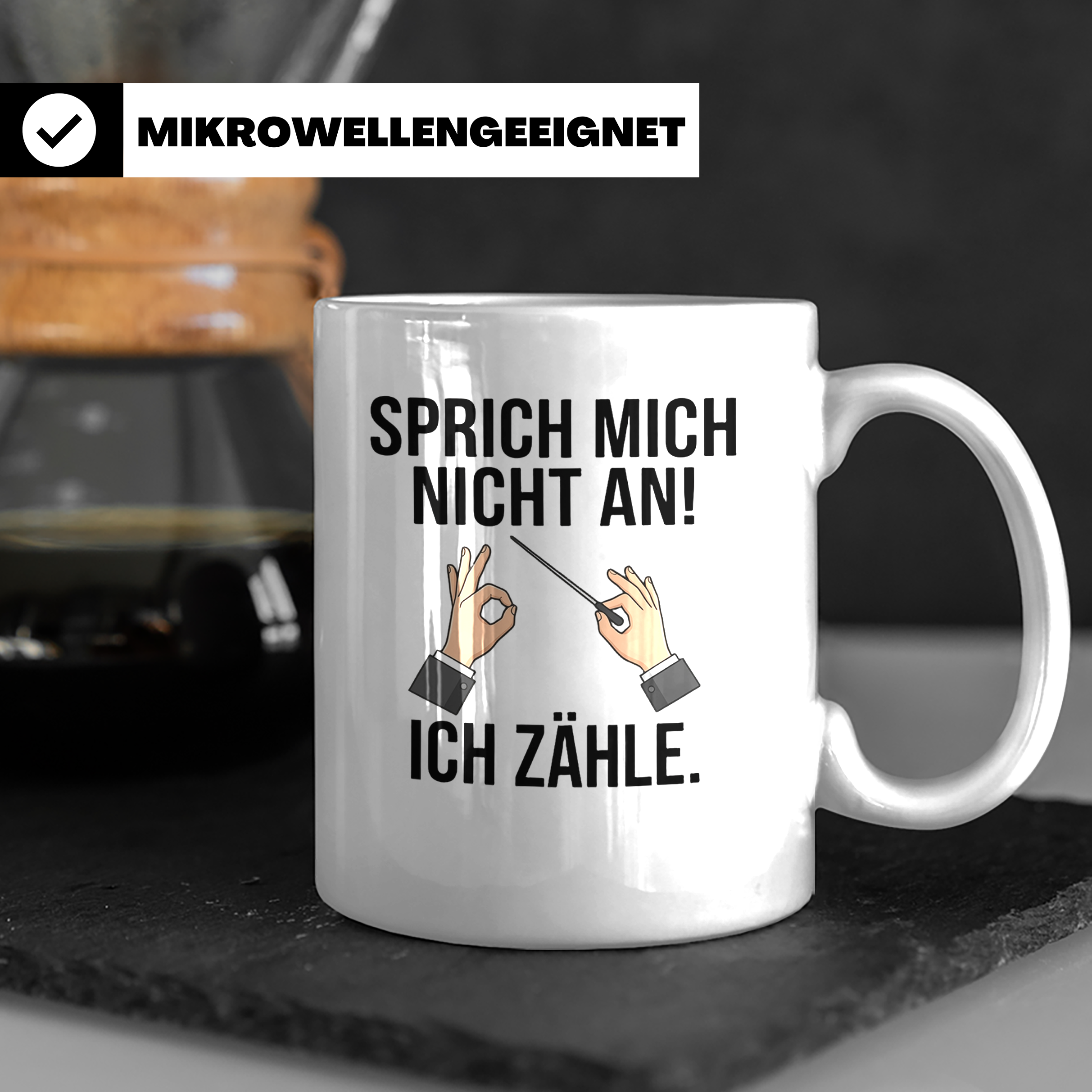 Dirigenten Tasse Sprich mich nicht an ich zähle, Musiker Ges – Weiß [farbe:weiß]