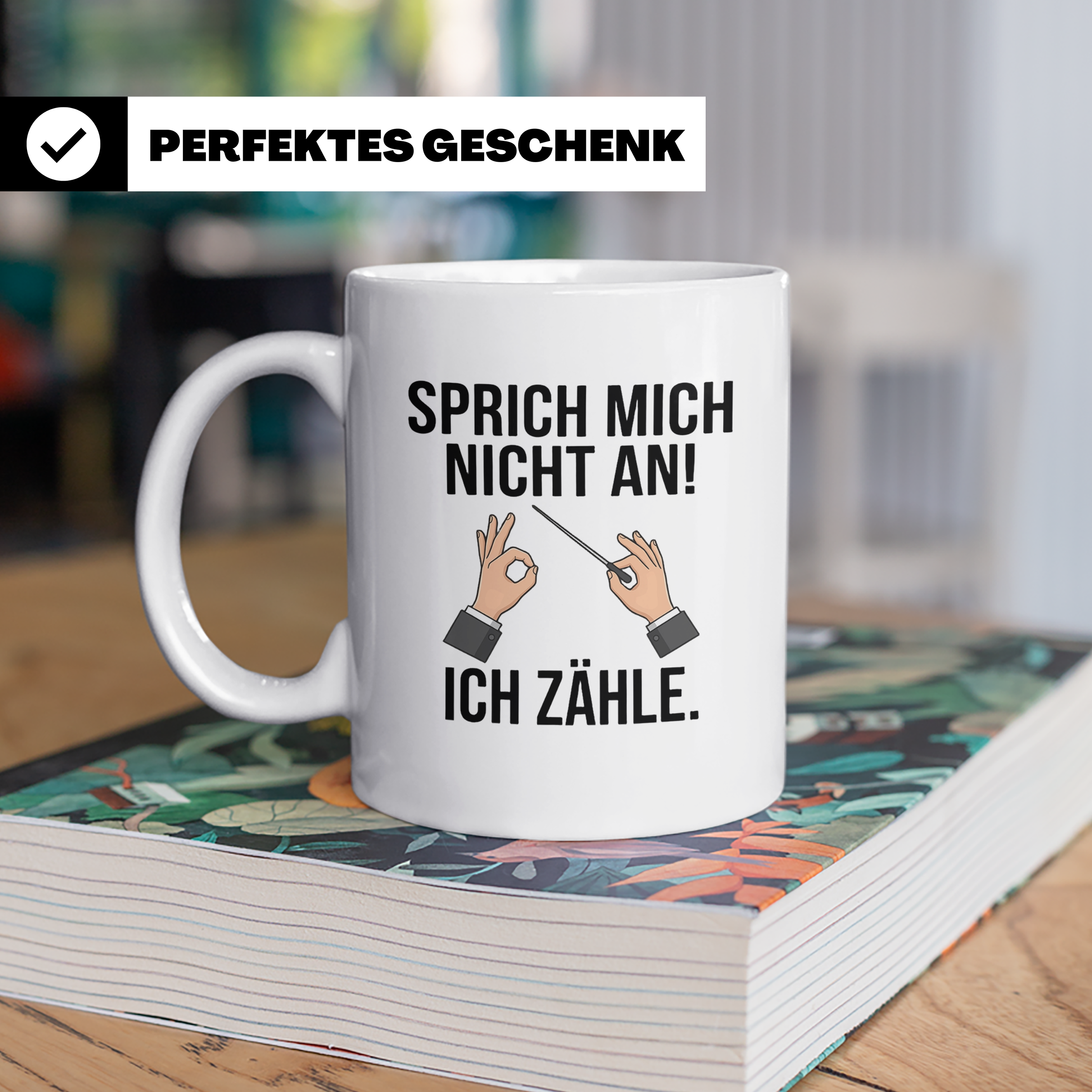 Dirigenten Tasse Sprich mich nicht an ich zähle, Musiker Ges – Weiß [farbe:weiß]