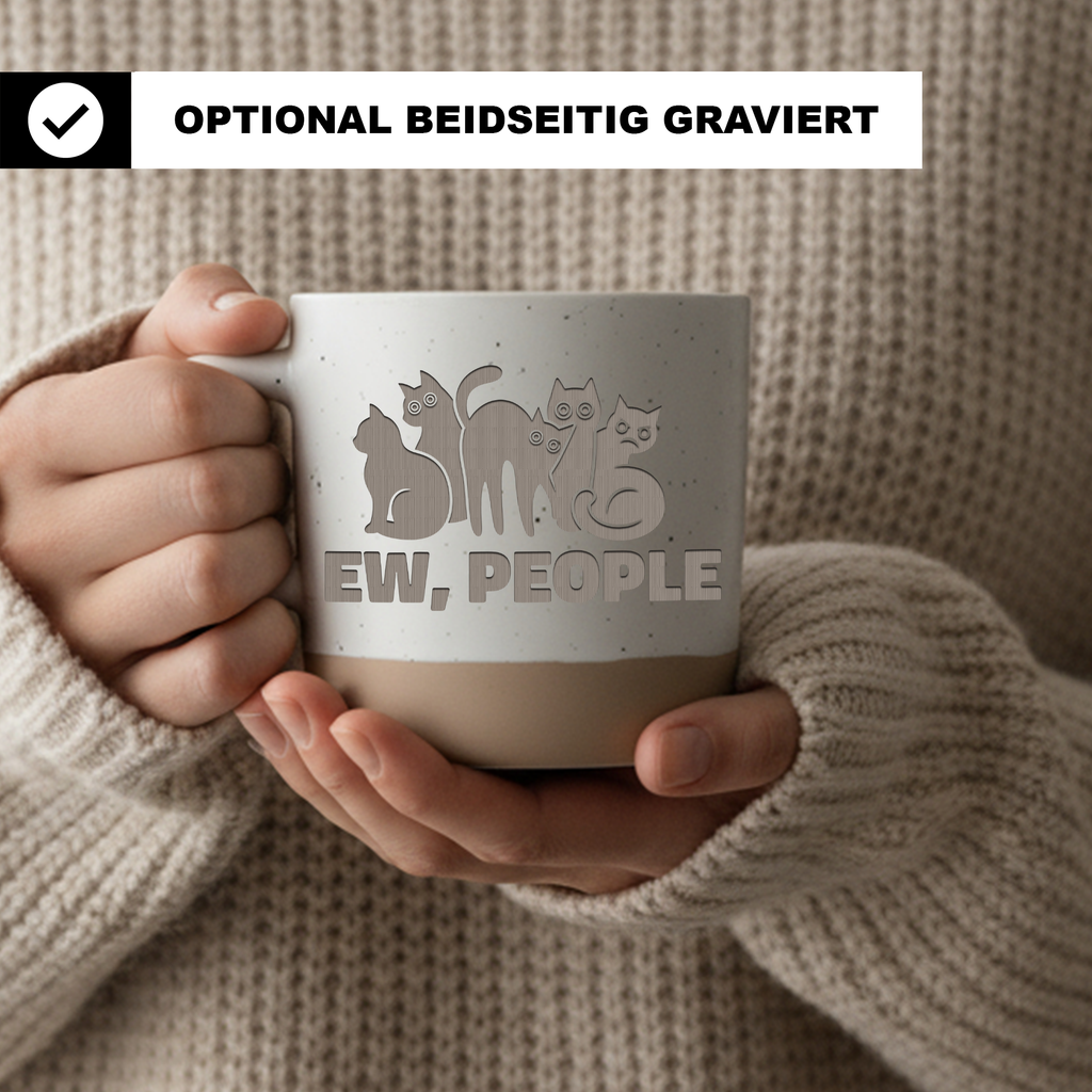 Ew People Katzen Tasse Kaffeetasse Geschenk Katzenliebhaber Katzenmama – Bild 2