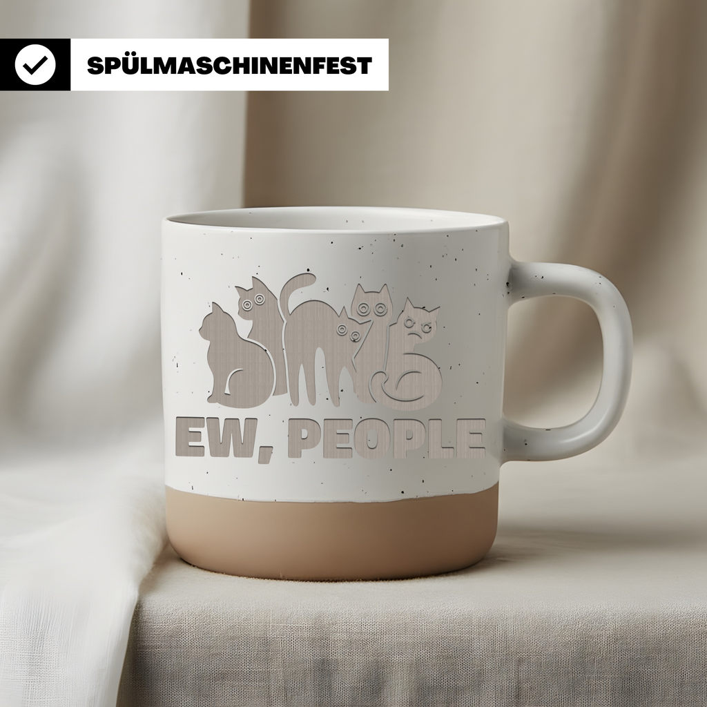 Ew People Katzen Tasse Kaffeetasse Geschenk Katzenliebhaber Katzenmama – Bild 3