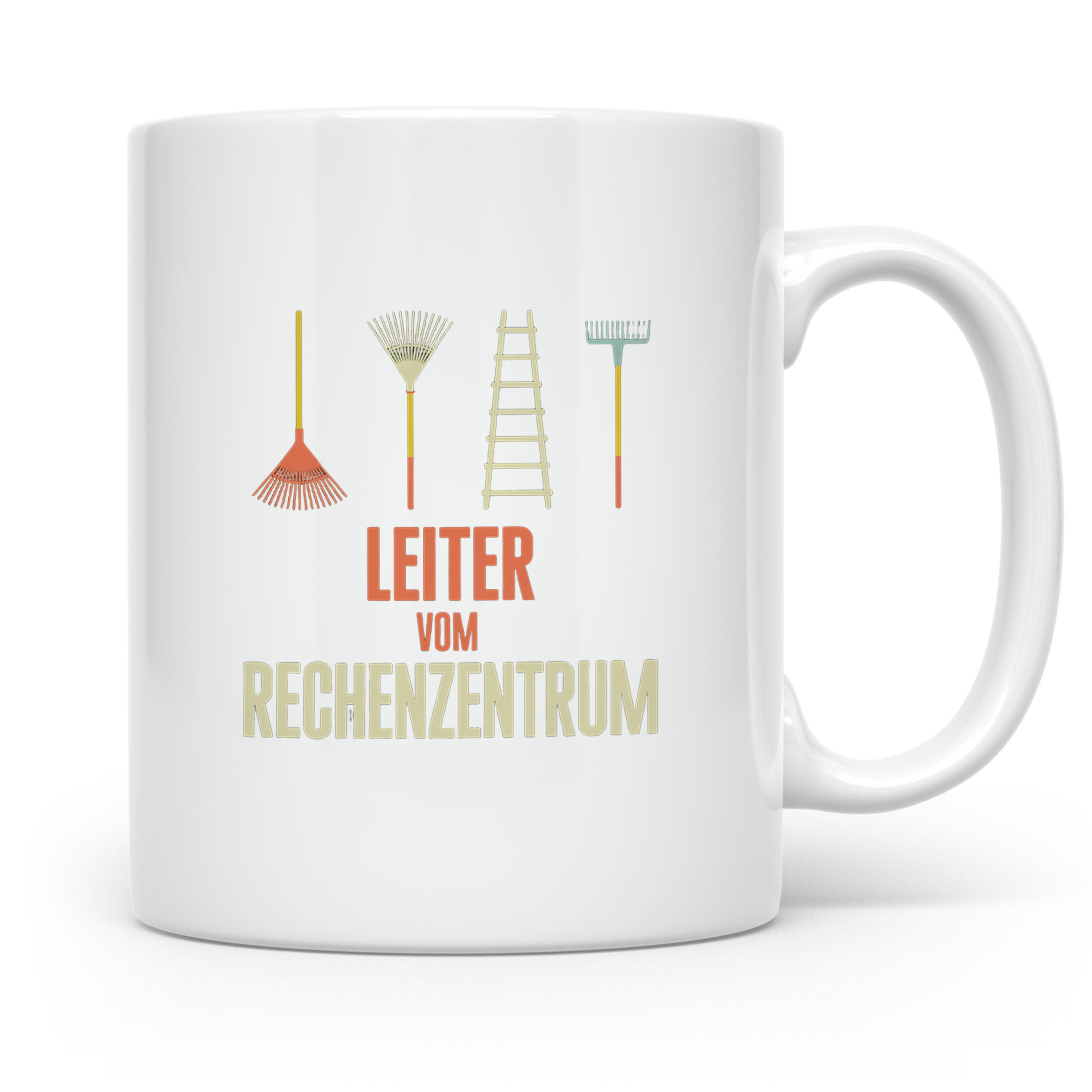 Leiter vom Rechenzentrum Tasse Lustiger IT Wortwitz für Admi – Weiß [farbe:weiß]