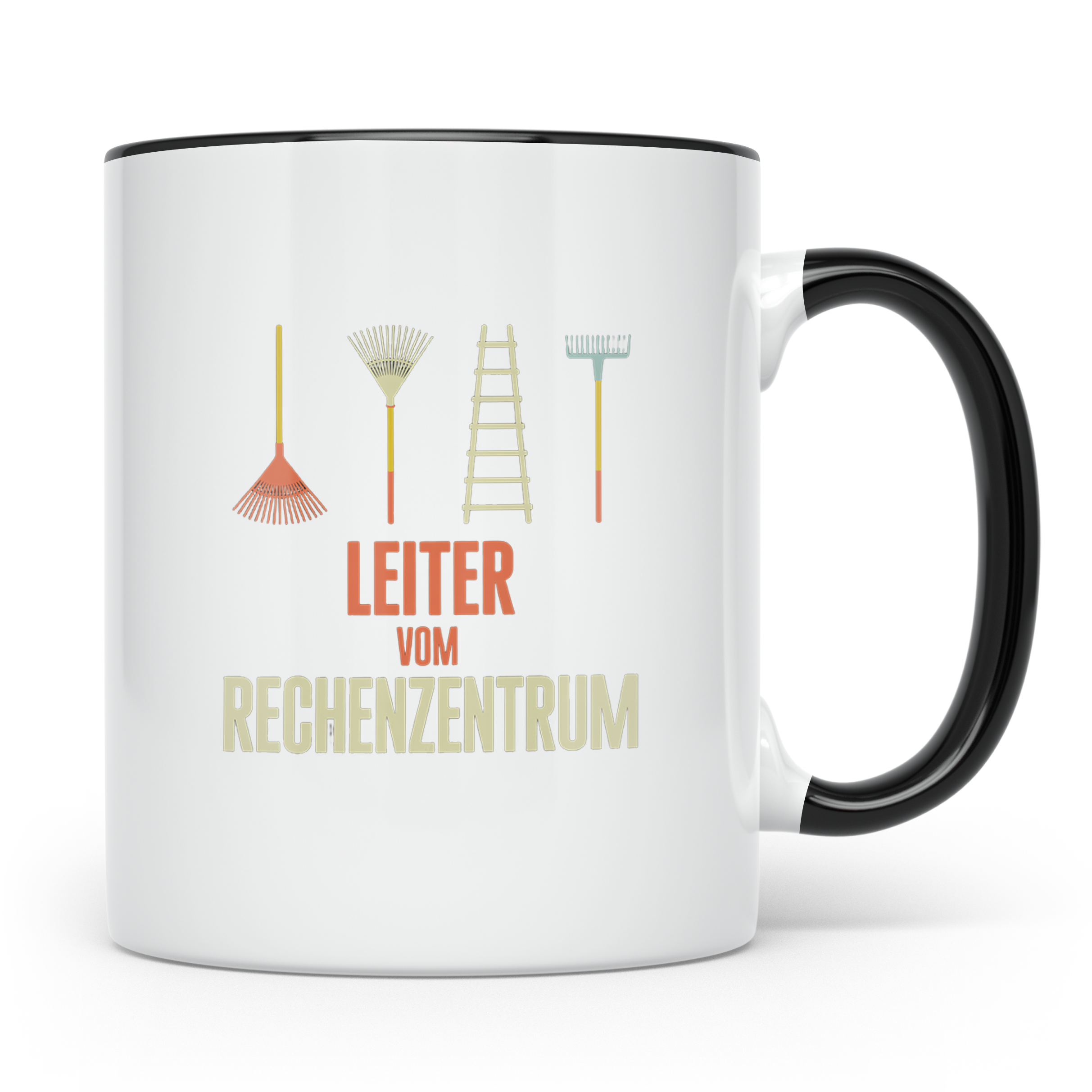 Leiter vom Rechenzentrum Tasse Lustiger IT Wortwitz für Admi – Schwarz [farbe:schwarz]