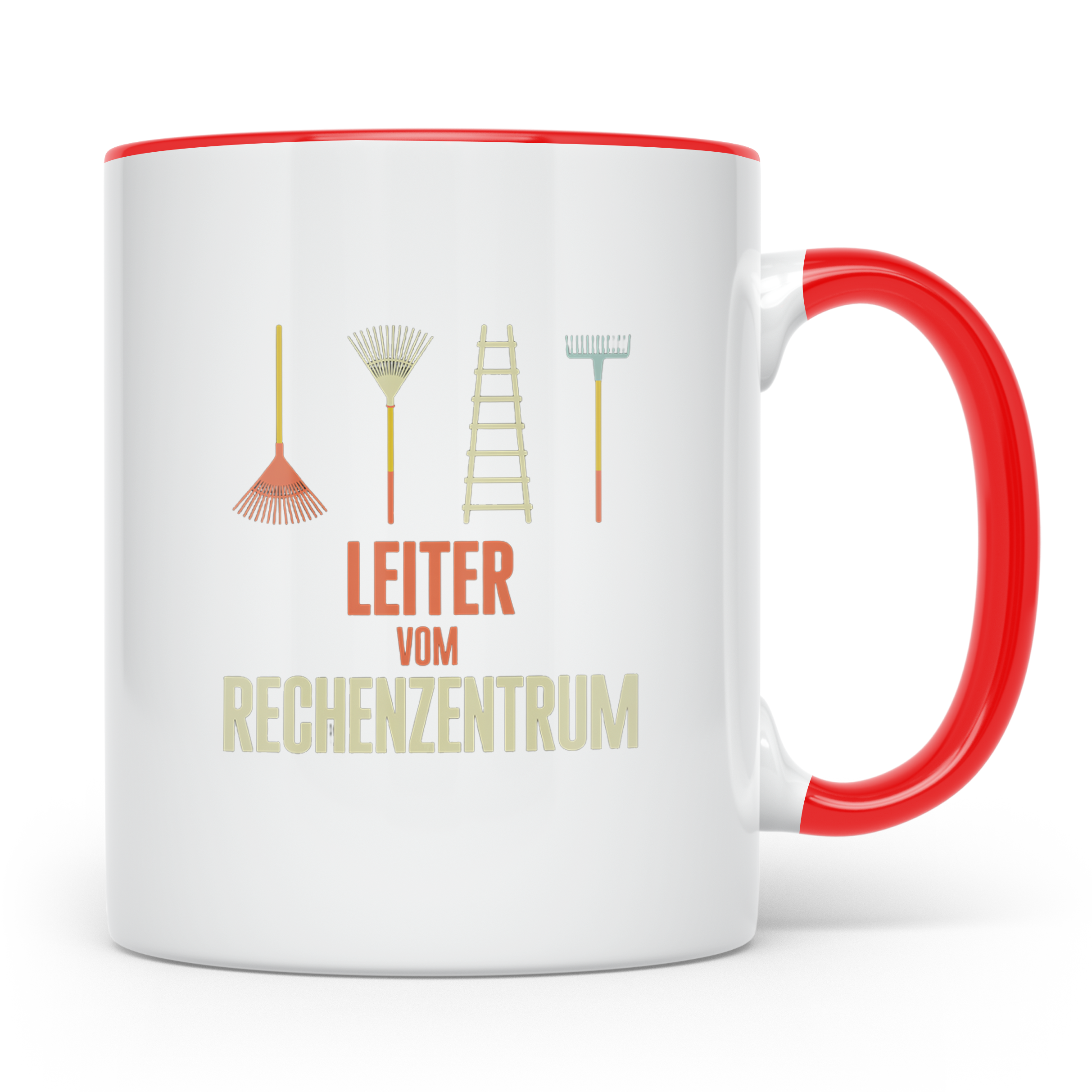 Leiter vom Rechenzentrum Tasse Lustiger IT Wortwitz für Admi – Rot [farbe:rot]