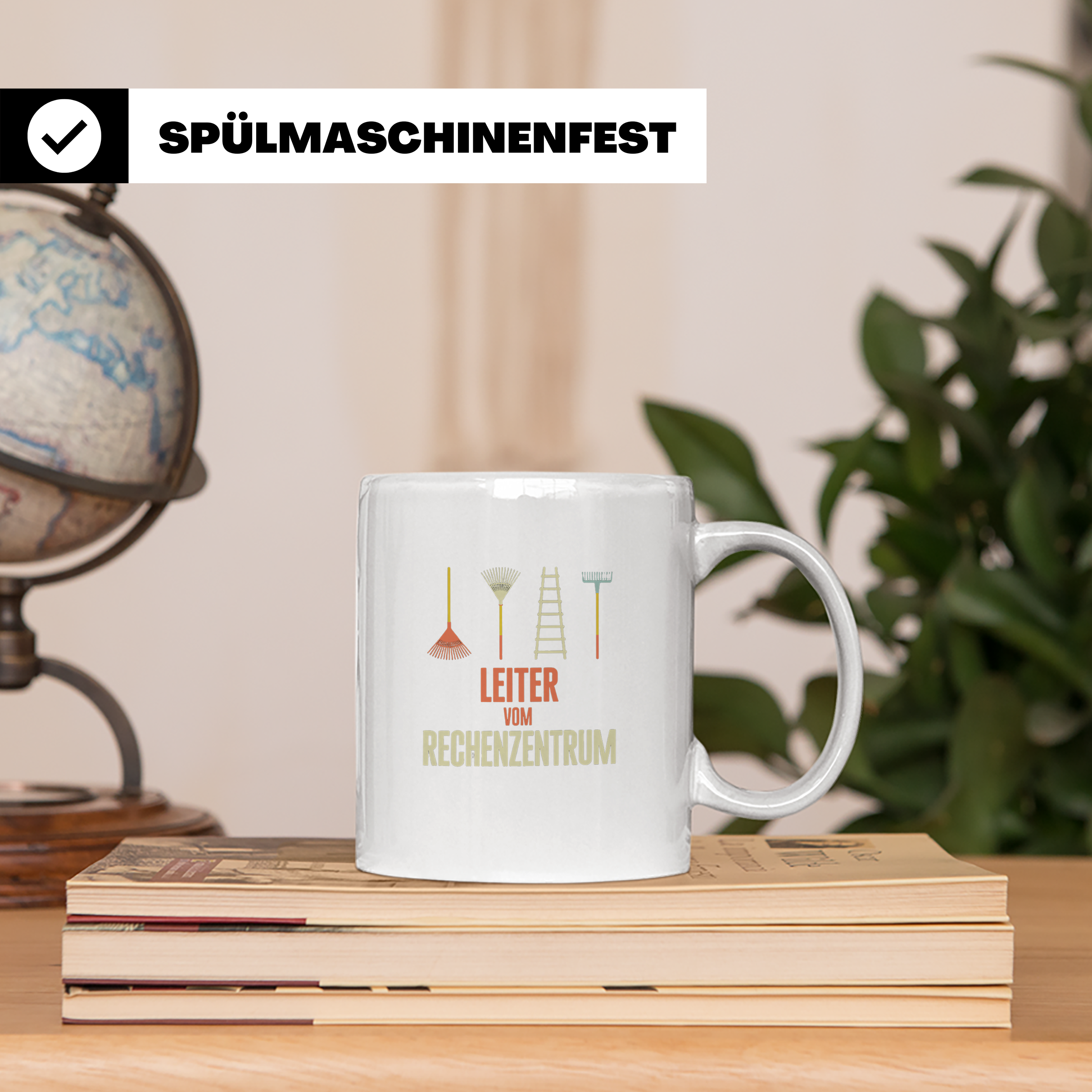 Leiter vom Rechenzentrum Tasse Lustiger IT Wortwitz für Admi – Weiß [farbe:weiß]