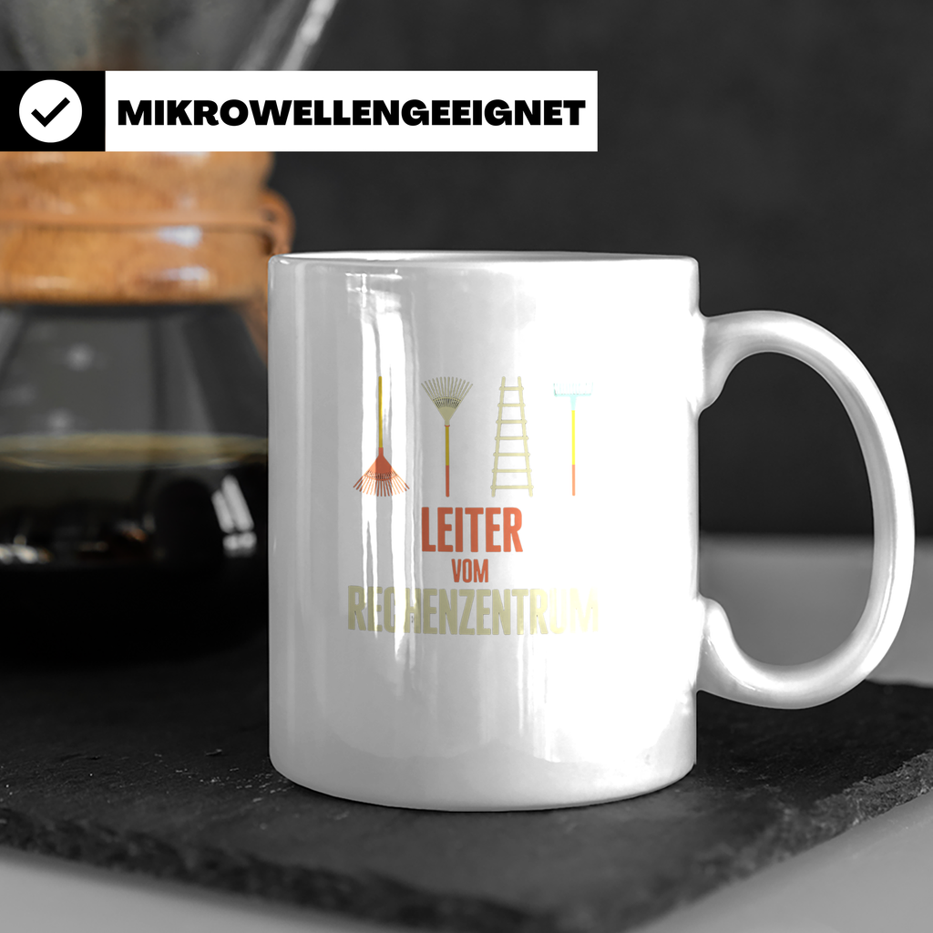 Leiter vom Rechenzentrum Tasse Lustiger IT Wortwitz für Admi – Weiß [farbe:weiß]
