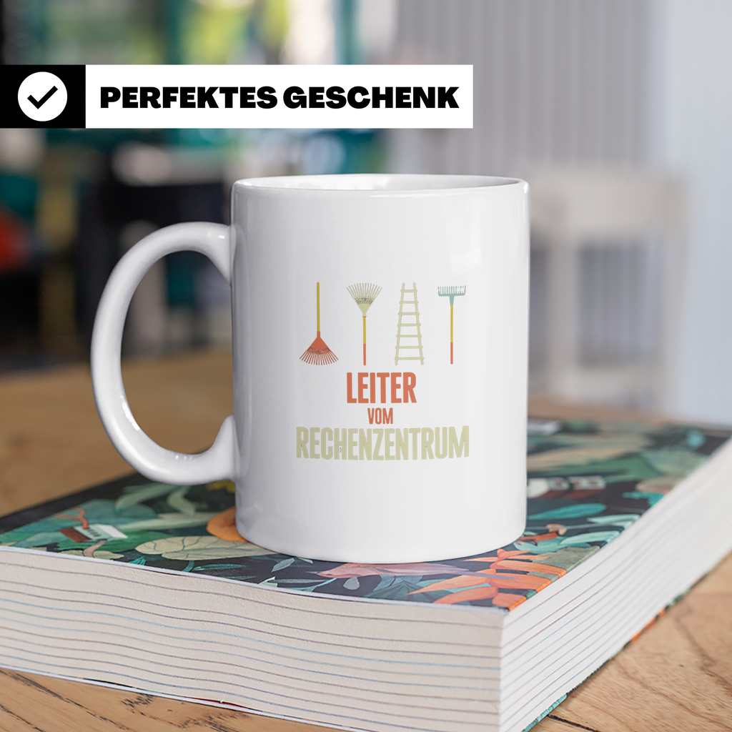 Leiter vom Rechenzentrum Tasse Lustiger IT Wortwitz für Admi – Weiß [farbe:weiß]