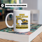 Mini Bauleiter Tasse für Papa Baggerfahrer Geschenk Vater vo – Weiß [farbe:weiß]