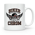 Biker Tasse 'werden nicht grau das ist Chrom' | Lustiges Mot – Weiß [farbe:weiß]