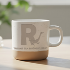 Tasse Buchstabe R Her mit dem schönen Leben Kaffeetasse Gans Geschenk  – Bild 6