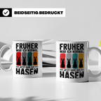Hasen Tasse Früher war ich normal jetzt habe ich Hasen lusti – Weiß [farbe:weiß]